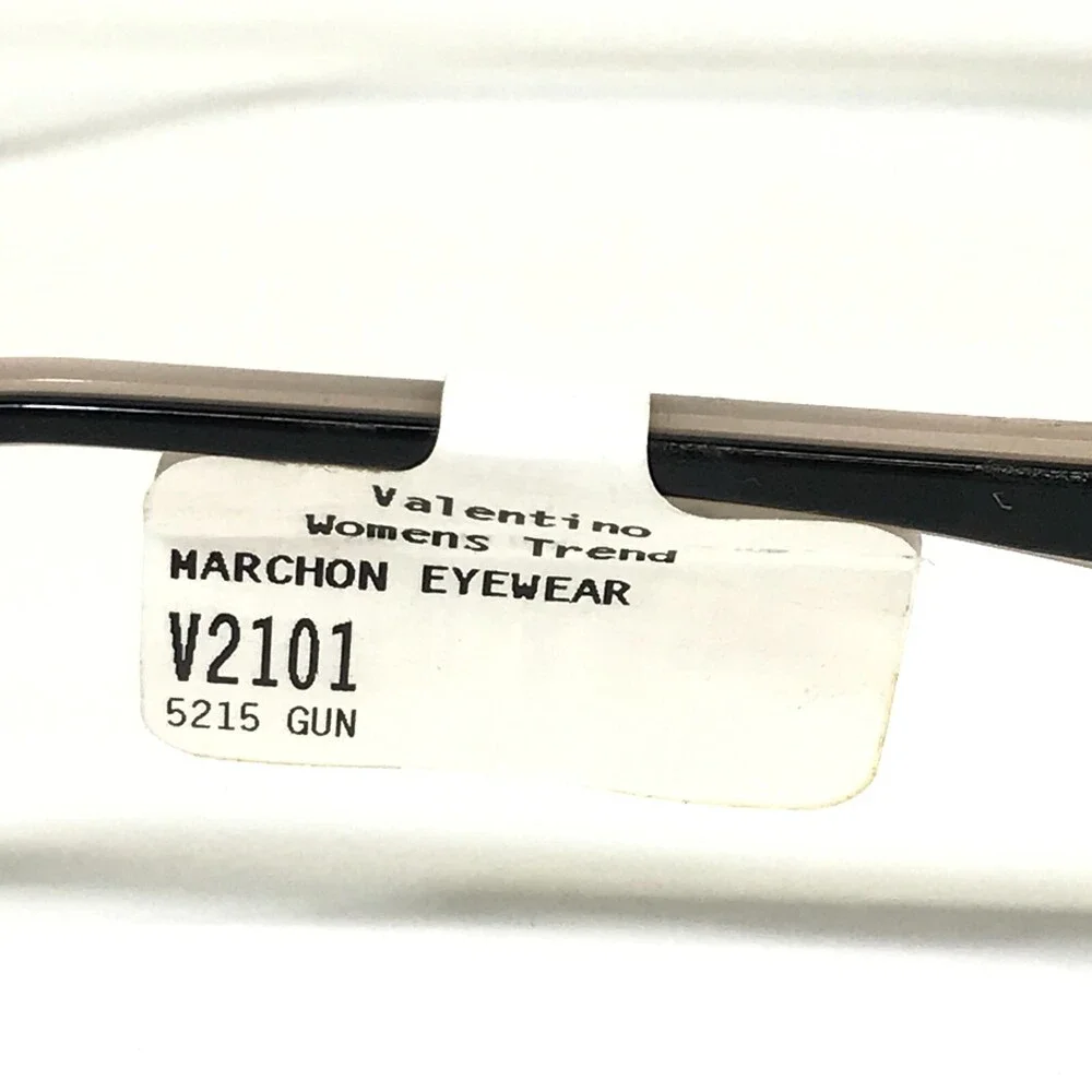 Valentino Eyeglasses Frames V2101 060 Black Grey Rectangular Full Rim 52-15-135